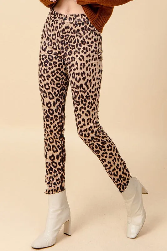 BELLA LEOPARD PRINT PANTS