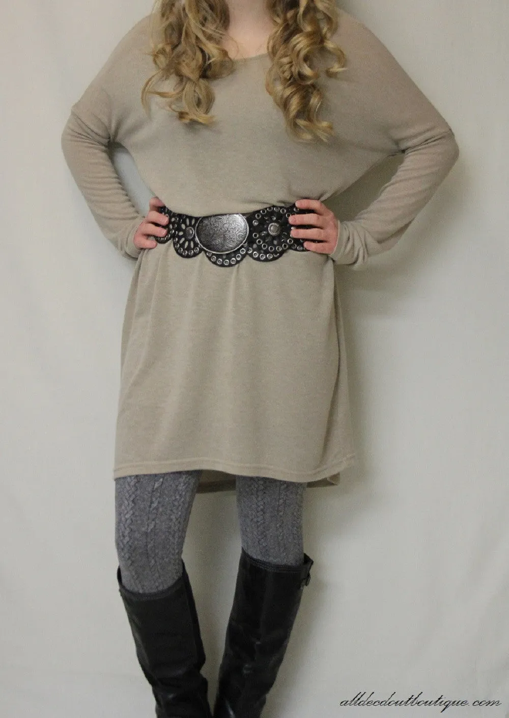 Umgee | Sweater Tunic Taupe