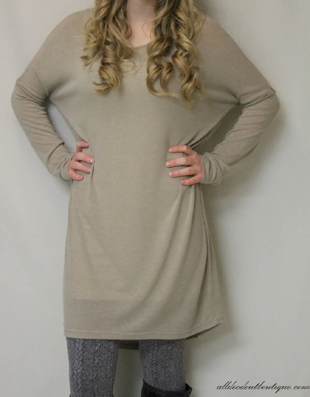 Umgee | Sweater Tunic Taupe
